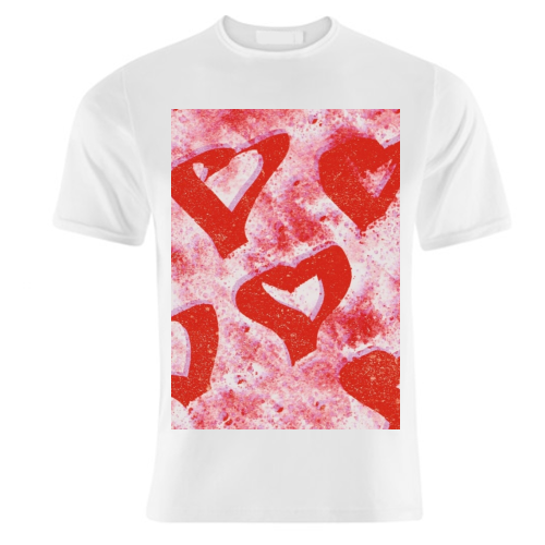 Contemporary Designer Ladies T-Shirt - HEARTS