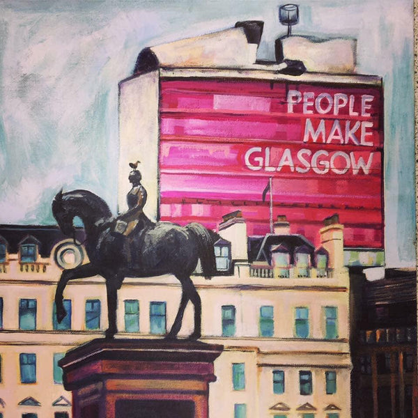 Contemporary Art - People Make Glasgow Giclee Limited Edition Framed Print