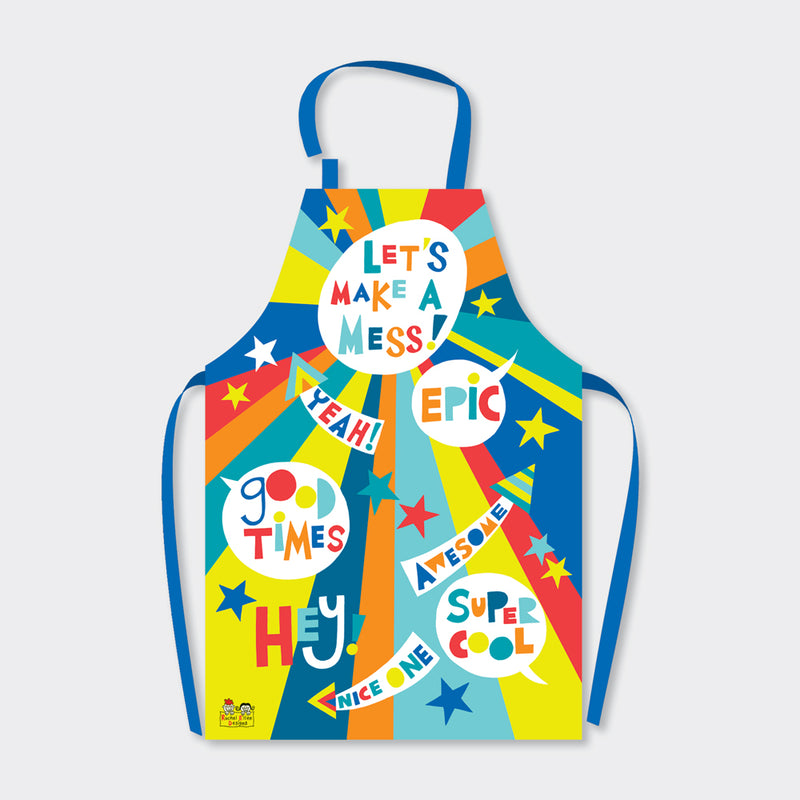 Brightly Coloured - Children's Apron -Let's Make A Mess - Perfect Gift