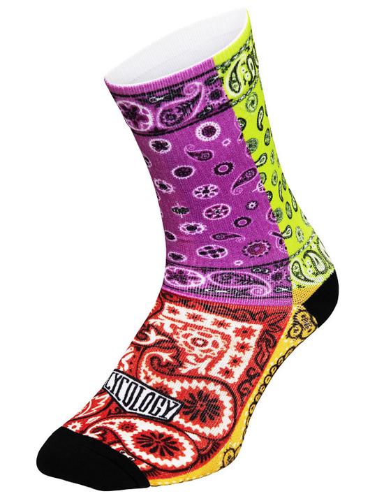 BANDANA CYCLING SOCKS Cycology - Bright, Colourful, High Quality