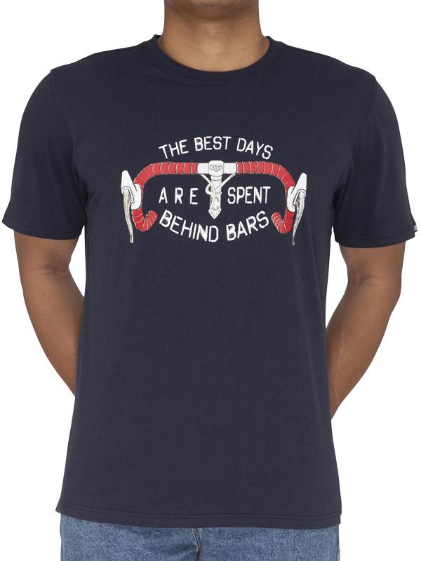 BEST DAYS BEHIND BARS (ROAD) T SHIRT - Navy