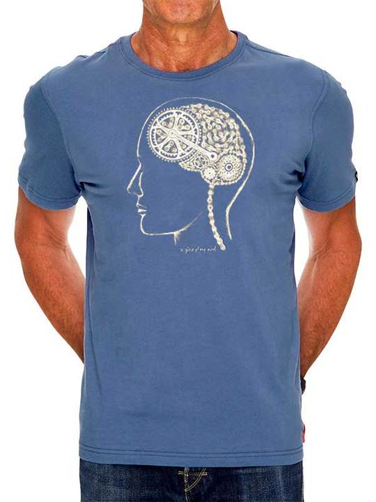 Cycology Cotton T-Shirt.  - Bike Brain  - Colour Denim