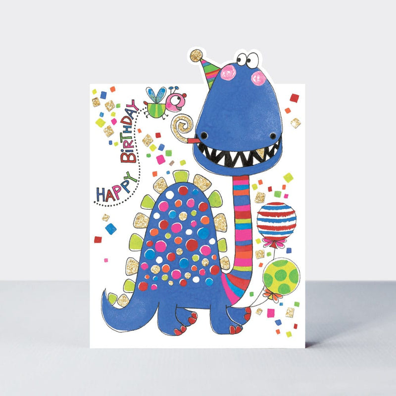 Blue Dinosaur Birthday Card