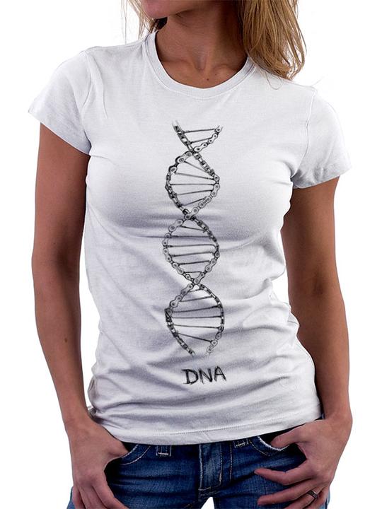Cotton Ladies' T-Shirt - Popular With Cyclists - DNA White