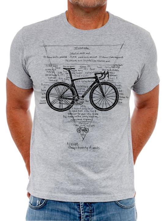 Cycology Cotton T-Shirt - HIERARCHY OF NEEDS (GREY)