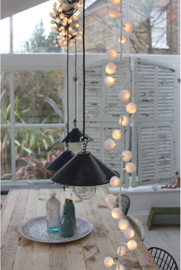 Pom Pom (White) Fairy Lights