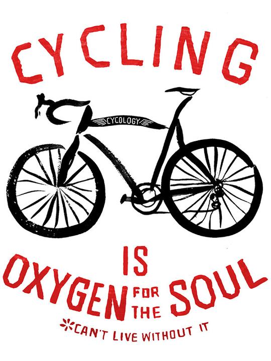 OXYGEN FOR THE SOUL - Men's T-Shirt - Popular With Cyclist