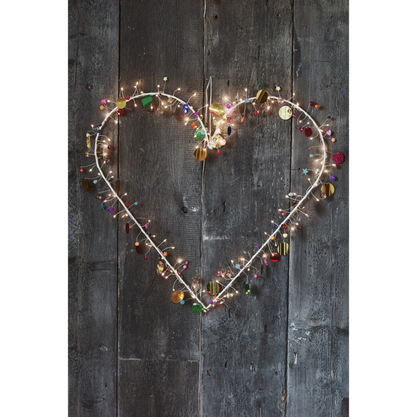 Fairy Lights Heart - Folklore Heart Ornament 55cm