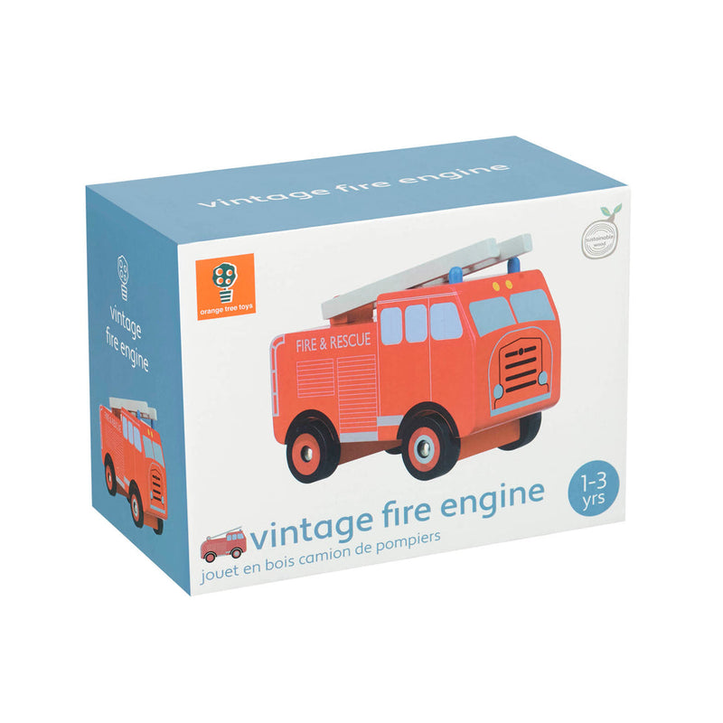 Vintage Fire Engine - Wooden Toy