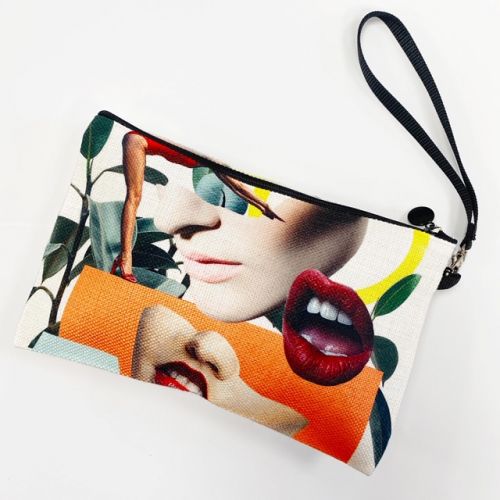 Quirky Contemporary Cosmetic Bag  - Linen