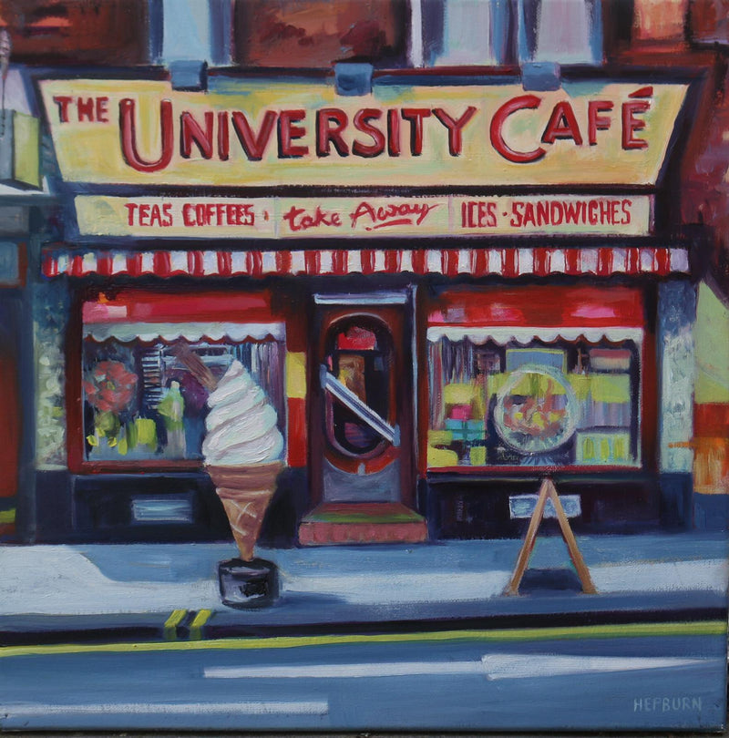 Glasgow Art - University Cafe Limited Giclee Edition  -Wooden Framed Print