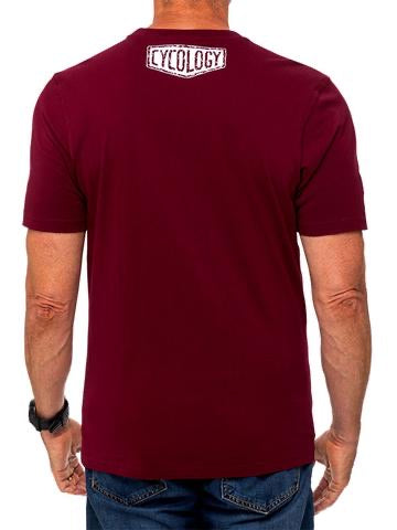 Cotton T-Shirt For Men   -  Very Popular With Cyclists - DNA  Burgandy Or White