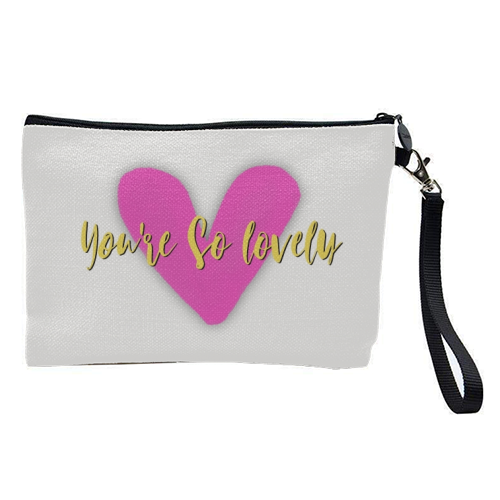 Gorgeous Contemporary Cosmetic Bag With Heart Print
