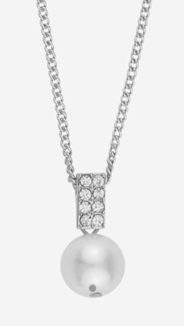 Necklace Silver/White