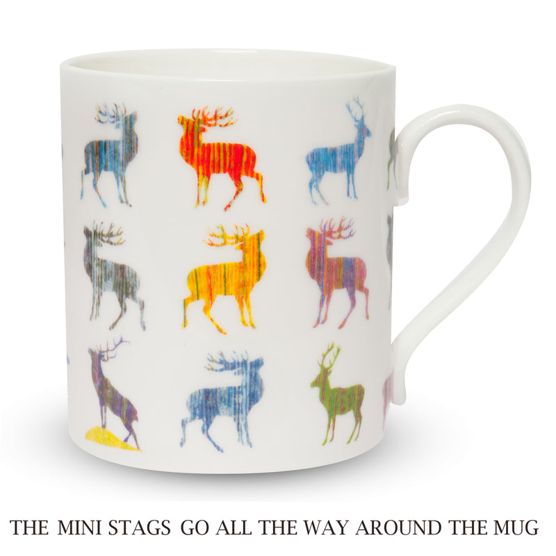 Scottish Themed   China Mug – MULTI STAG DESIGN