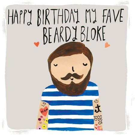 My Favourite Beardy Bloke Birthday Card